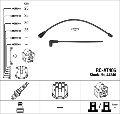 NGK 44340 Kit cavi accensione